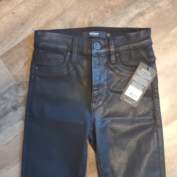 Hudson Jeans Black Coated Denim - Picture 4 of 6